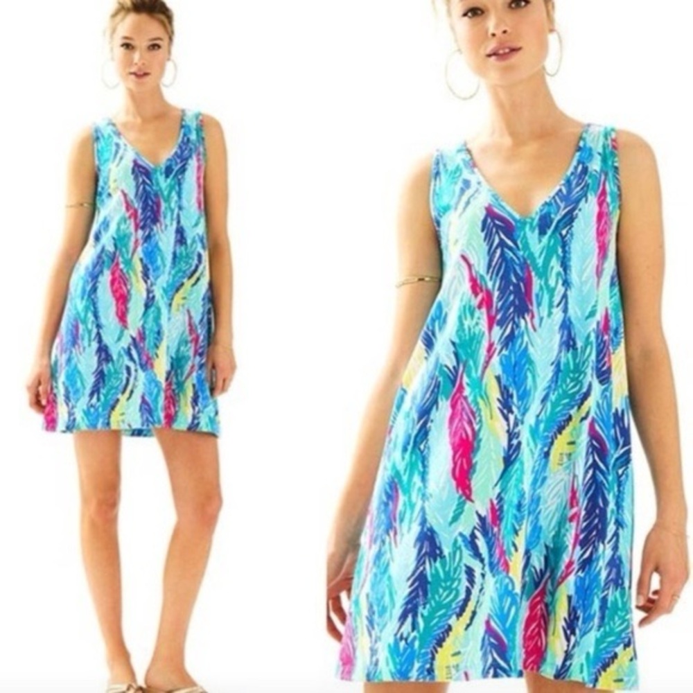 Lilly Pulitzer Blythe swing dress - Light as a Feather (print) - size L